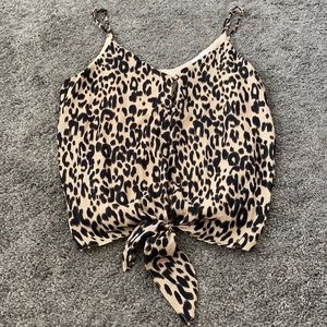 Leopard tank top blouse